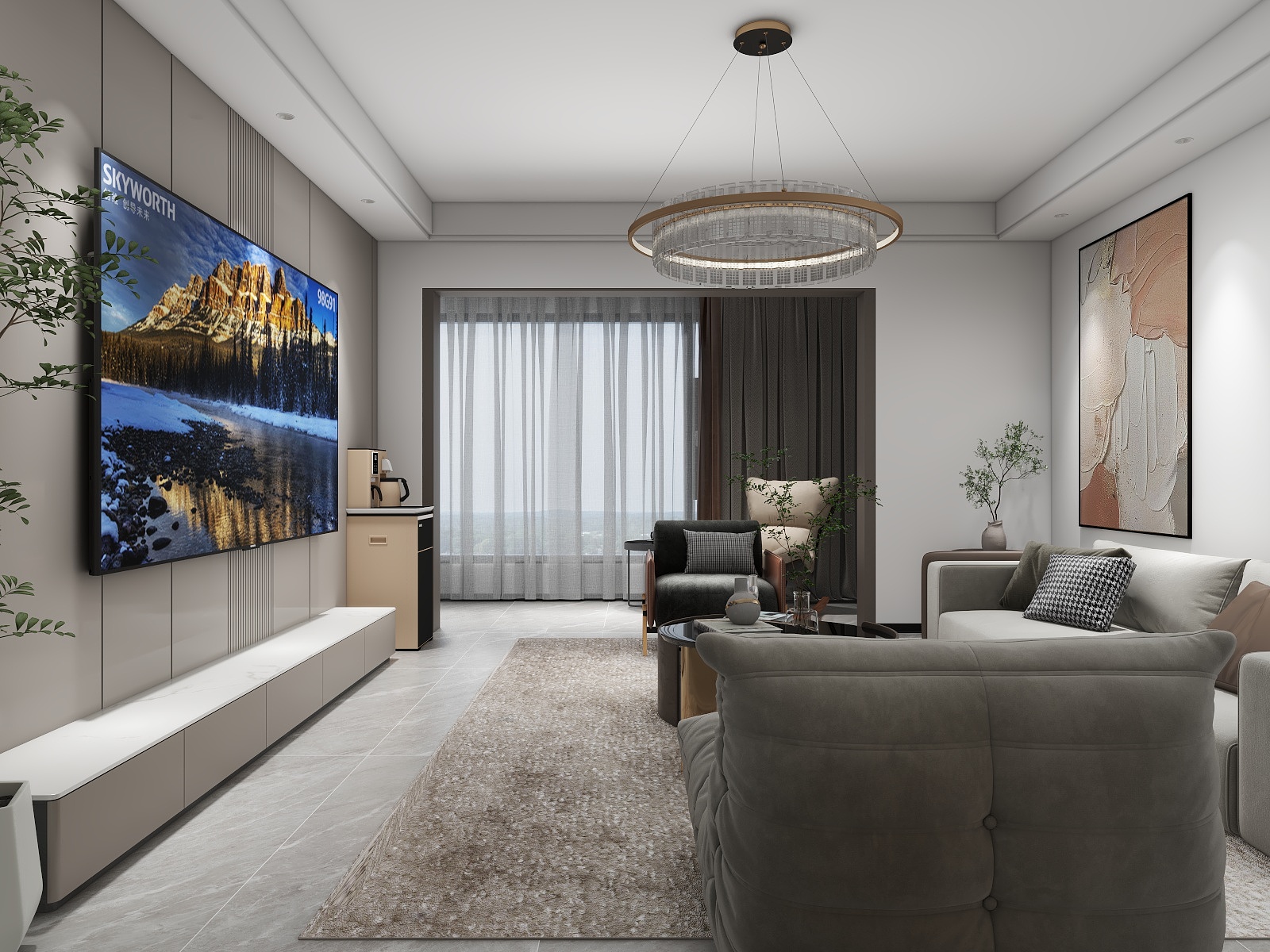 天水全案设计师白老师-保利·堂悦114㎡3室装修效果图