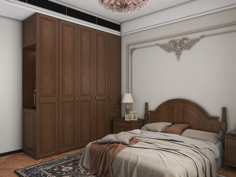 Elegant Traditional Bedroom with Wood Tones