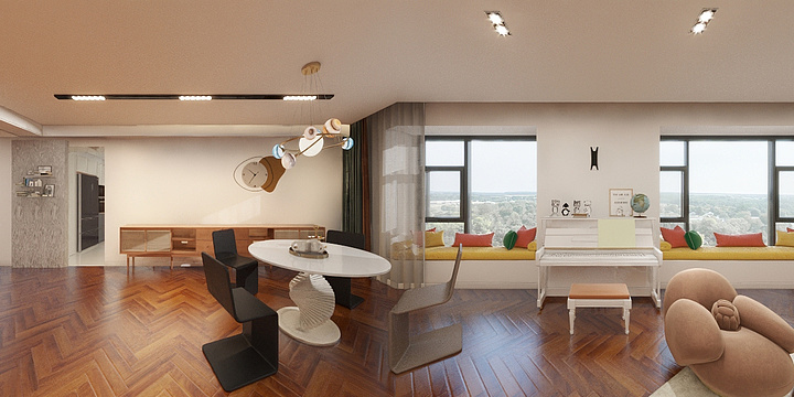 阿靓designer-万达公馆效果图-装修设计方案