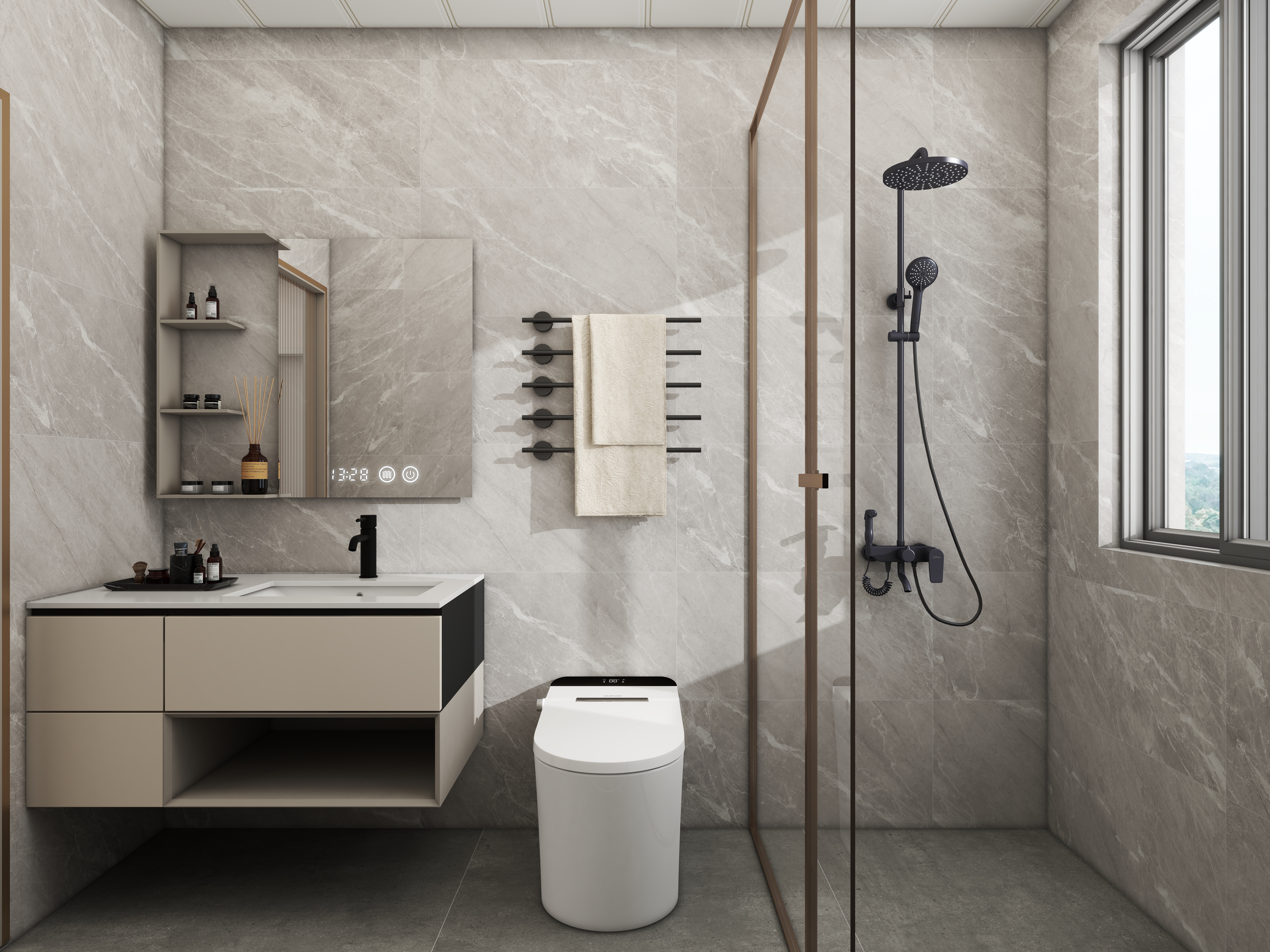 壹诺设计工作室-115㎡4室-现代简约装修效果图