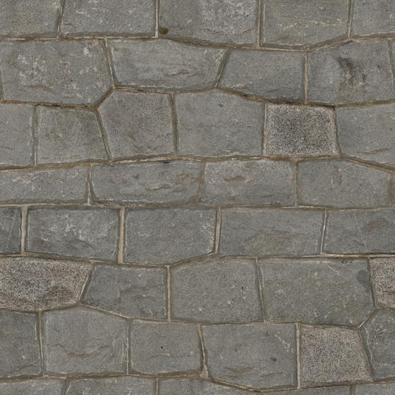 Gray Cultural Stone Wall Tile 3D Model