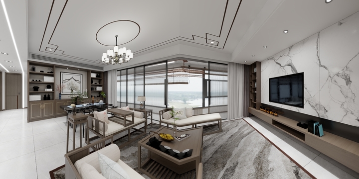 玖创设计-佰盛-新中式-装修设计方案