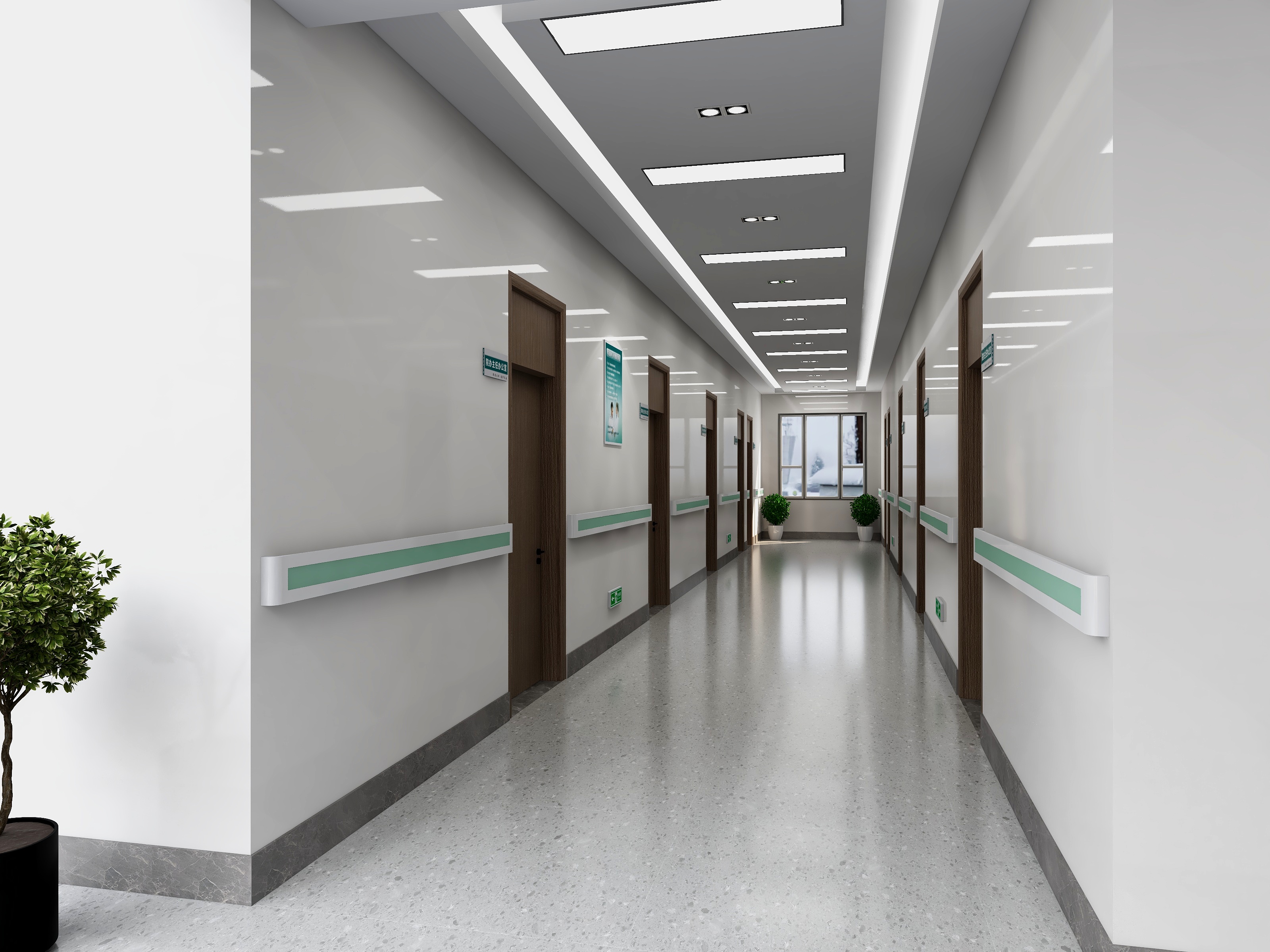 皖派建筑-康平广场武警支队现代简约999㎡-装修设计方案