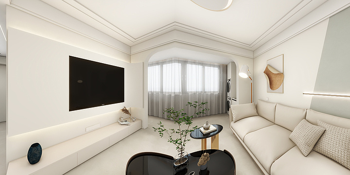 全案設計丨Albert-荟萃苑 奶油风118㎡三居室-装修设计方案