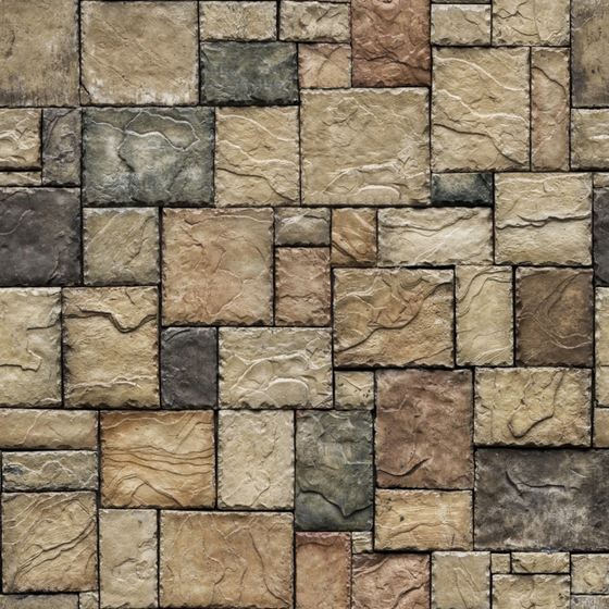 Wood Color Cultural Stone 3D Model