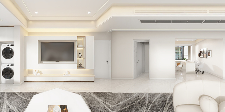 張若璵-漫城C区 无主灯+奶油风-装修设计方案