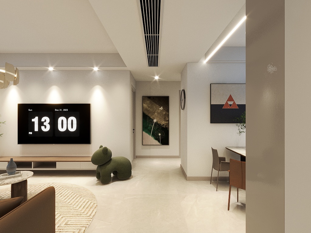 设计师-凡工-弘阳时光里91平米效果图初稿-装修设计方案