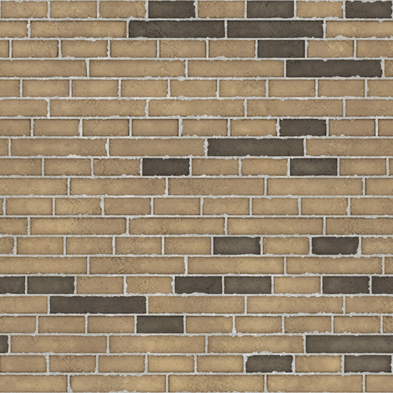 Wood Color Exterior Brick 3D Model