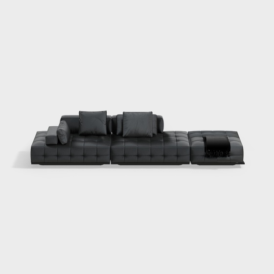 Italian leather multi-person sofa