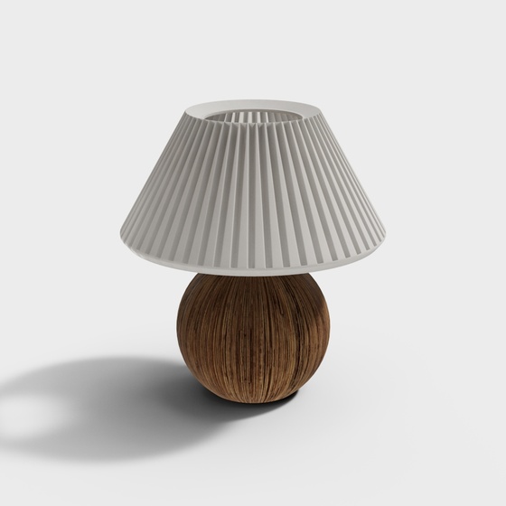 American Desk Lamp 3D Model in Brown