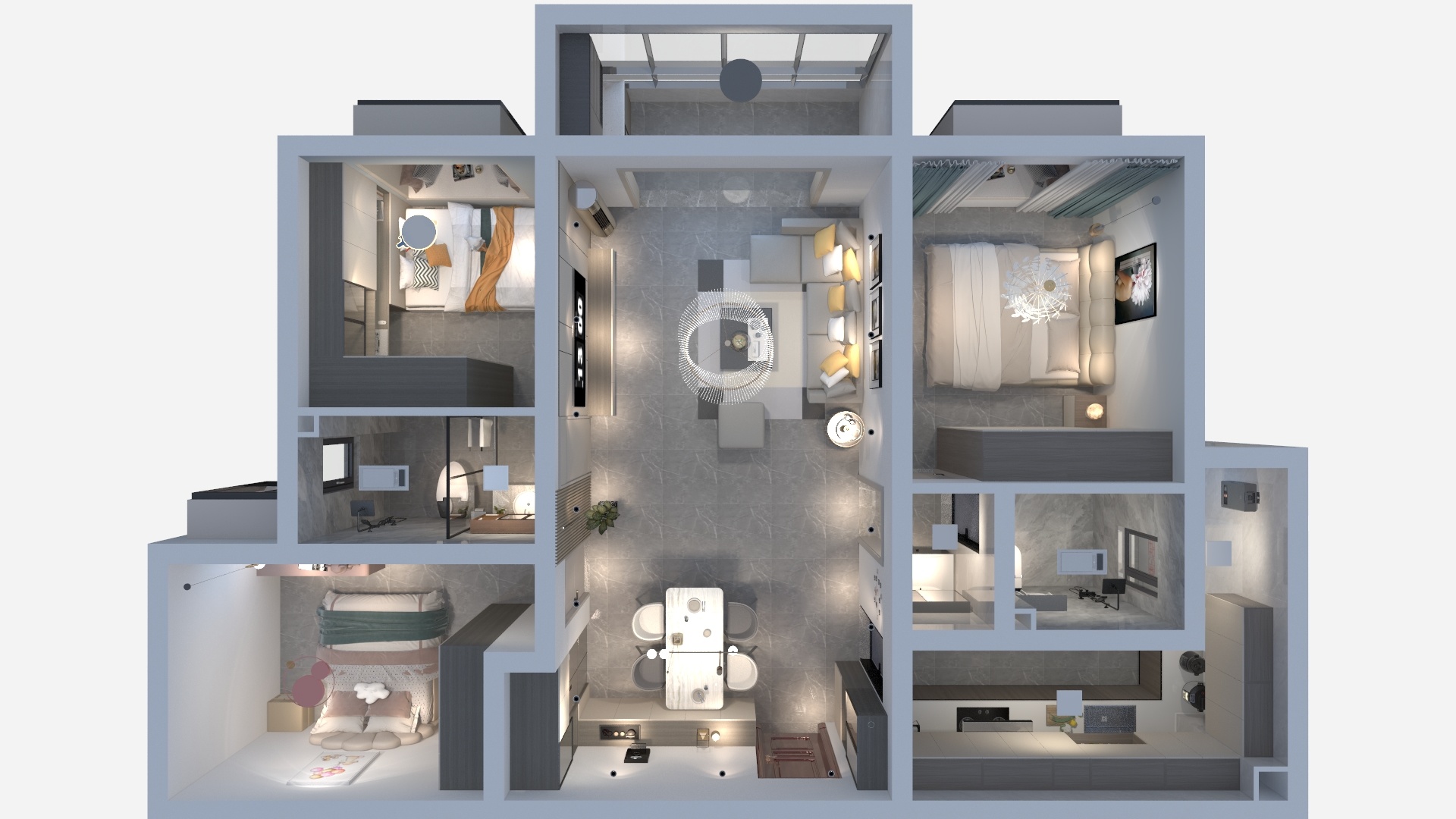 米家装饰-周洋-江南城 胖子-装修设计方案