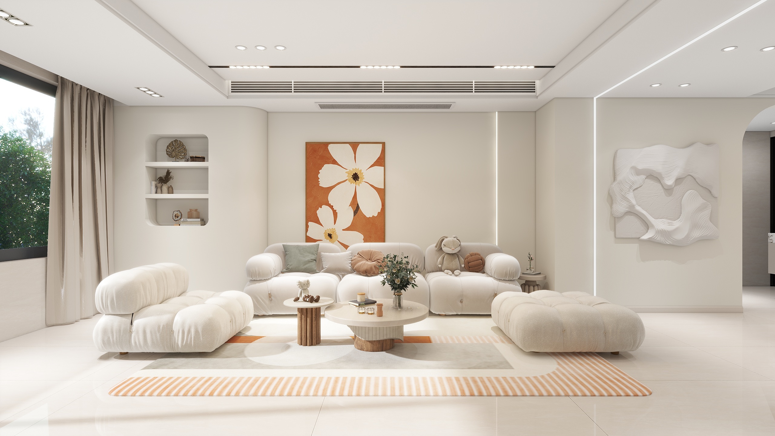 创艺美家空间设计-天泰印象170西户奶油风-装修设计方案