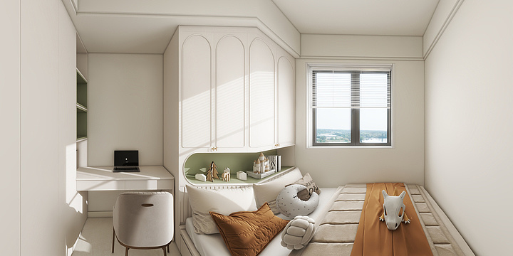 友诚大佳-九里晴川125平户型奶油风-装修设计方案