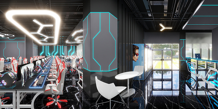 东木设计--都江堰网吧-装修设计方案