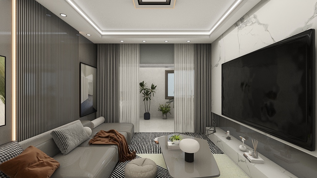 KMJ设计工作室-保利东湾86㎡1室-装修设计方案