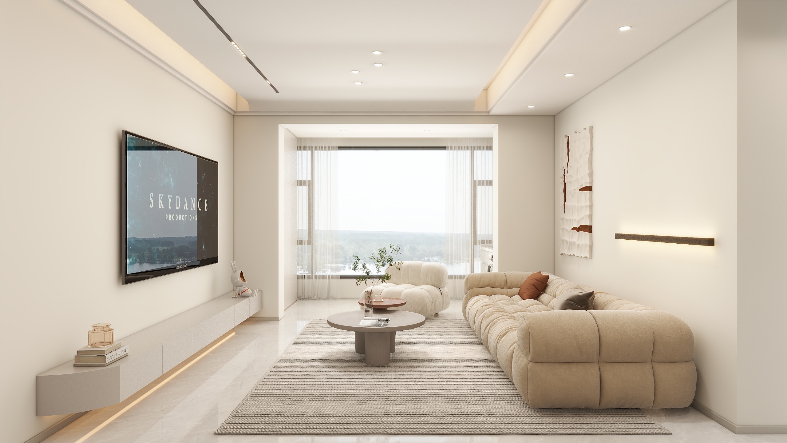 哪里BeMs-奶油风3室98平-装修设计方案