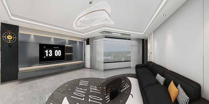 楊明-工作室-滨河彬彬3室-装修设计方案