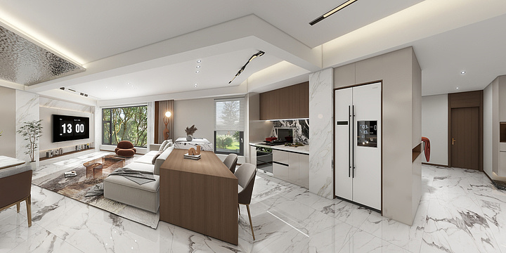 全案设计周z-华府高层3楼-装修设计方案