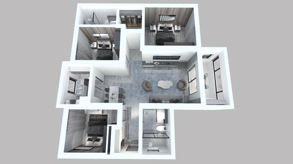 壹品轩设计事务所-天汇龙城龙桂苑121-123-装修设计方案