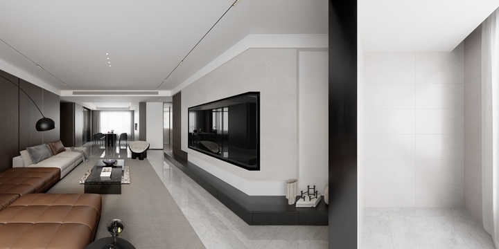 室内设计师Mr徐-现代黑白灰155三室两厅-装修设计方案