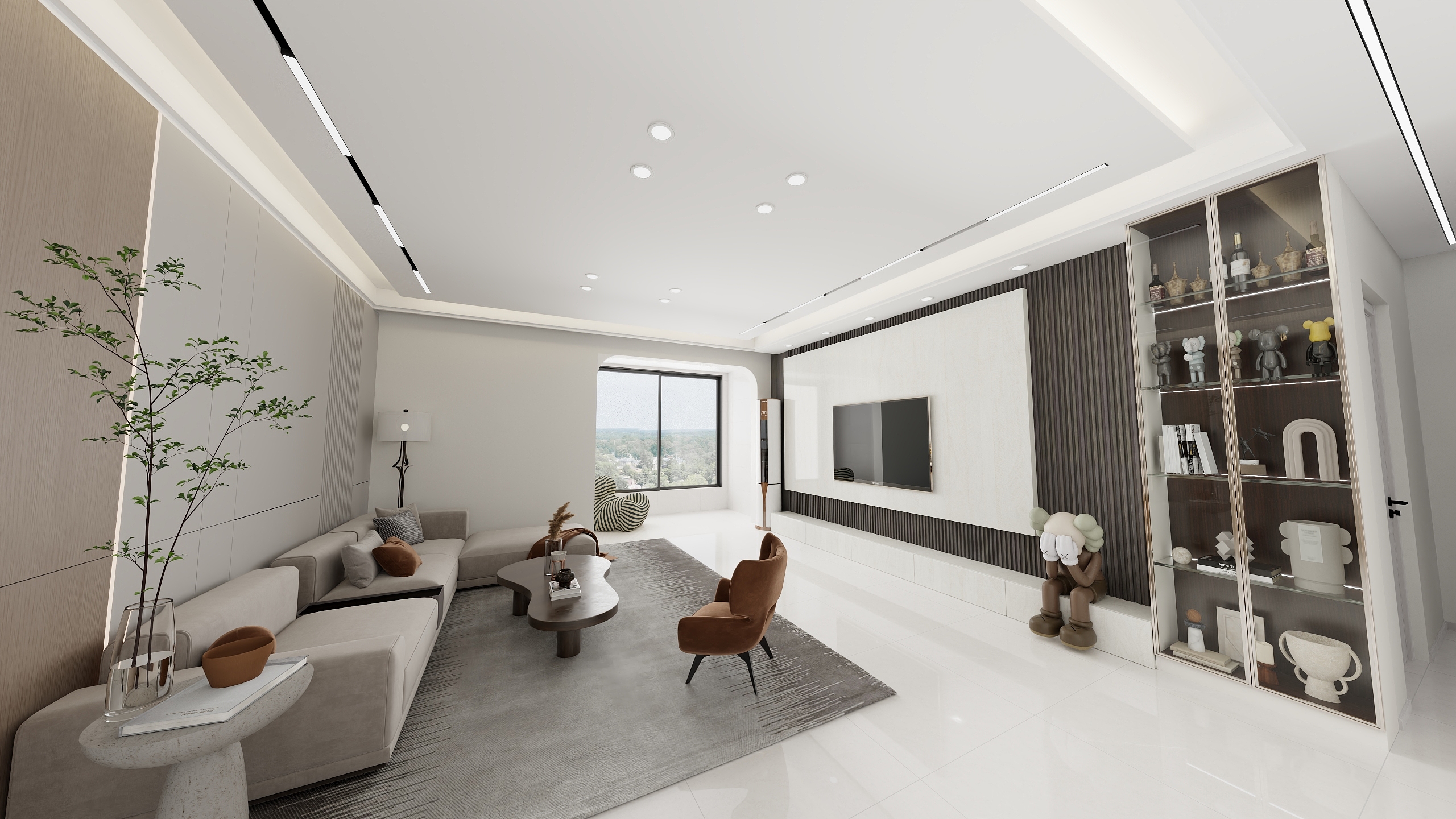 李斌-甲天下装饰-纺南城 19号三室两卫-现代简约-装修设计方案