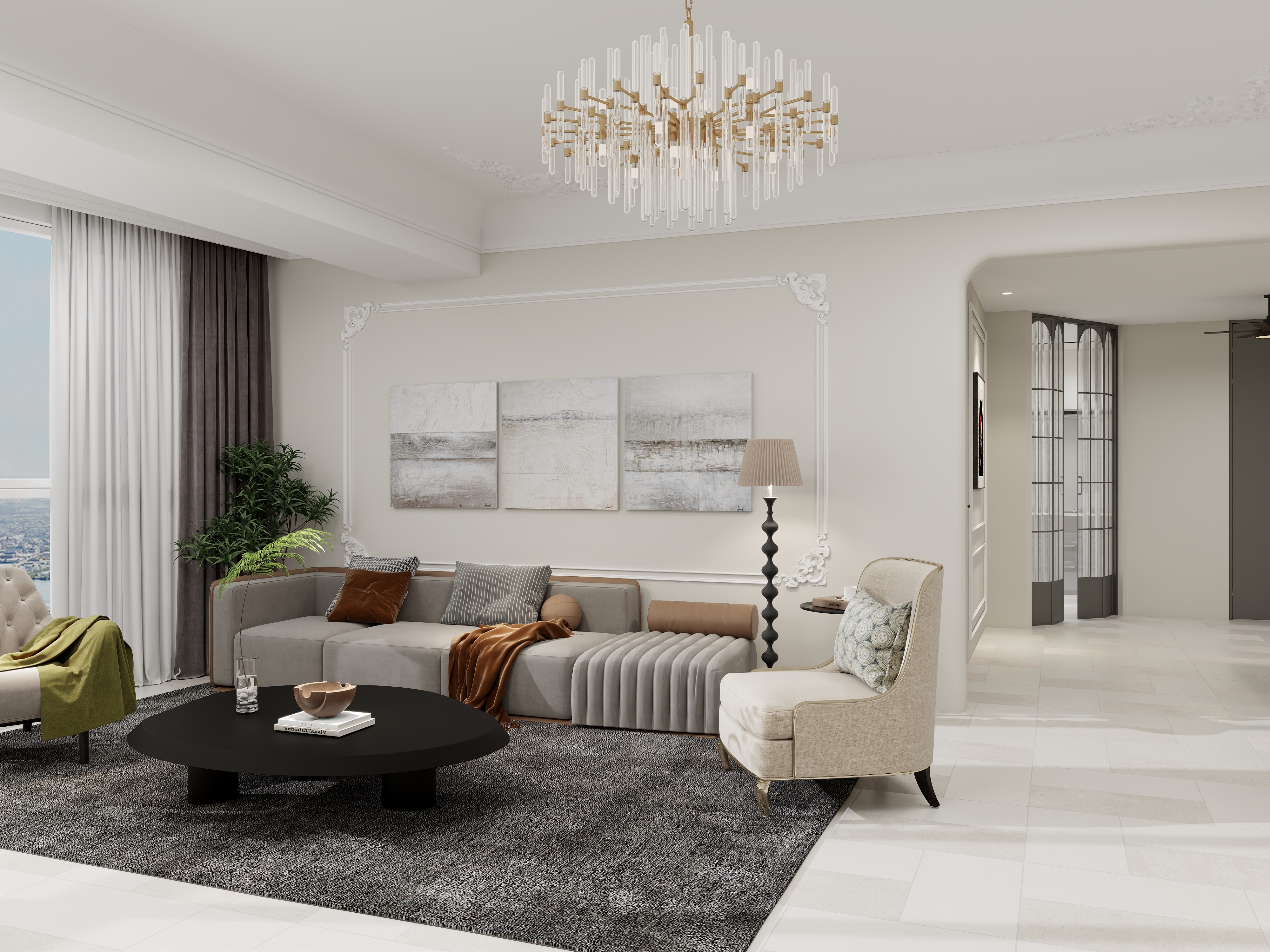 天天~住宅设计师-北京媒体村140轻法式大3居-装修设计方案