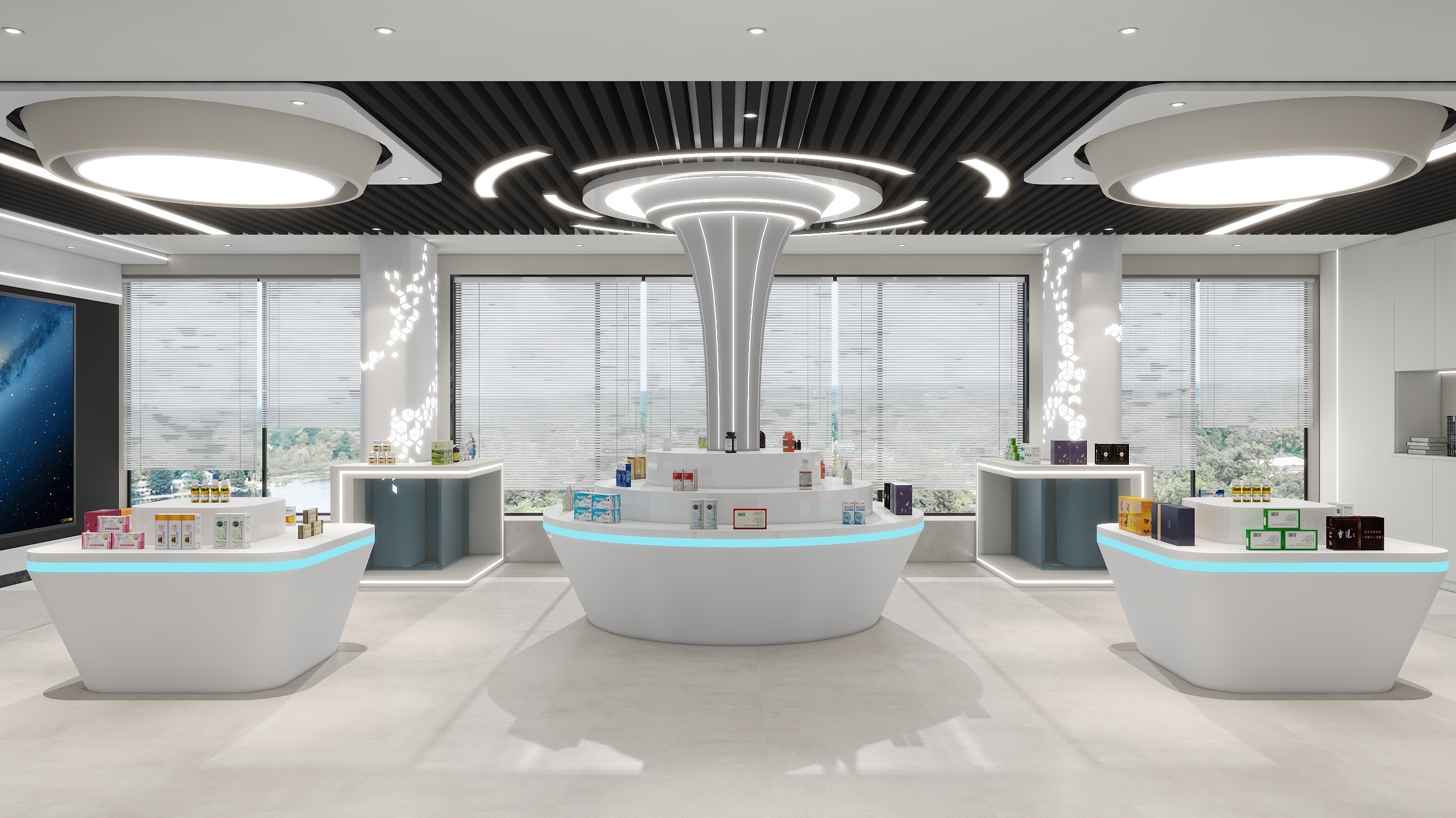 AFD效果图-中胶永生展厅-装修设计方案