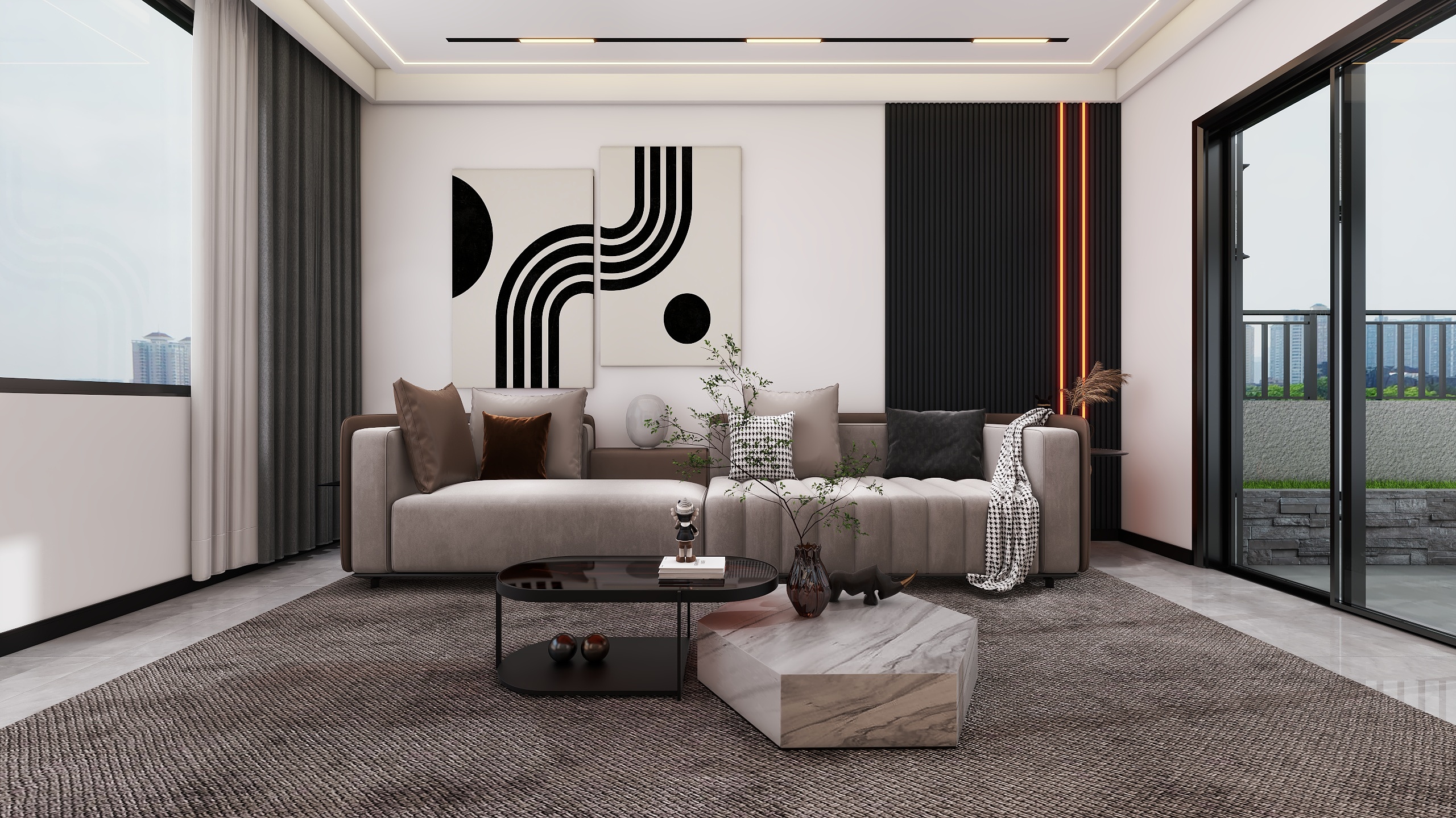 成爽-四川成都新鸿路119号院（150平方法式现代复式五居室）装修效果图