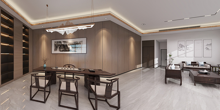 MJ137779-珑来醉-展厅办公室700㎡-装修设计方案
