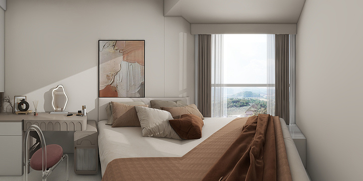 雾隐青山F-奶油日式风-装修设计方案