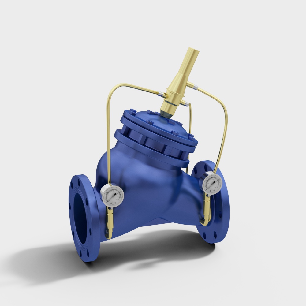 压差旁通平衡阀3D模型