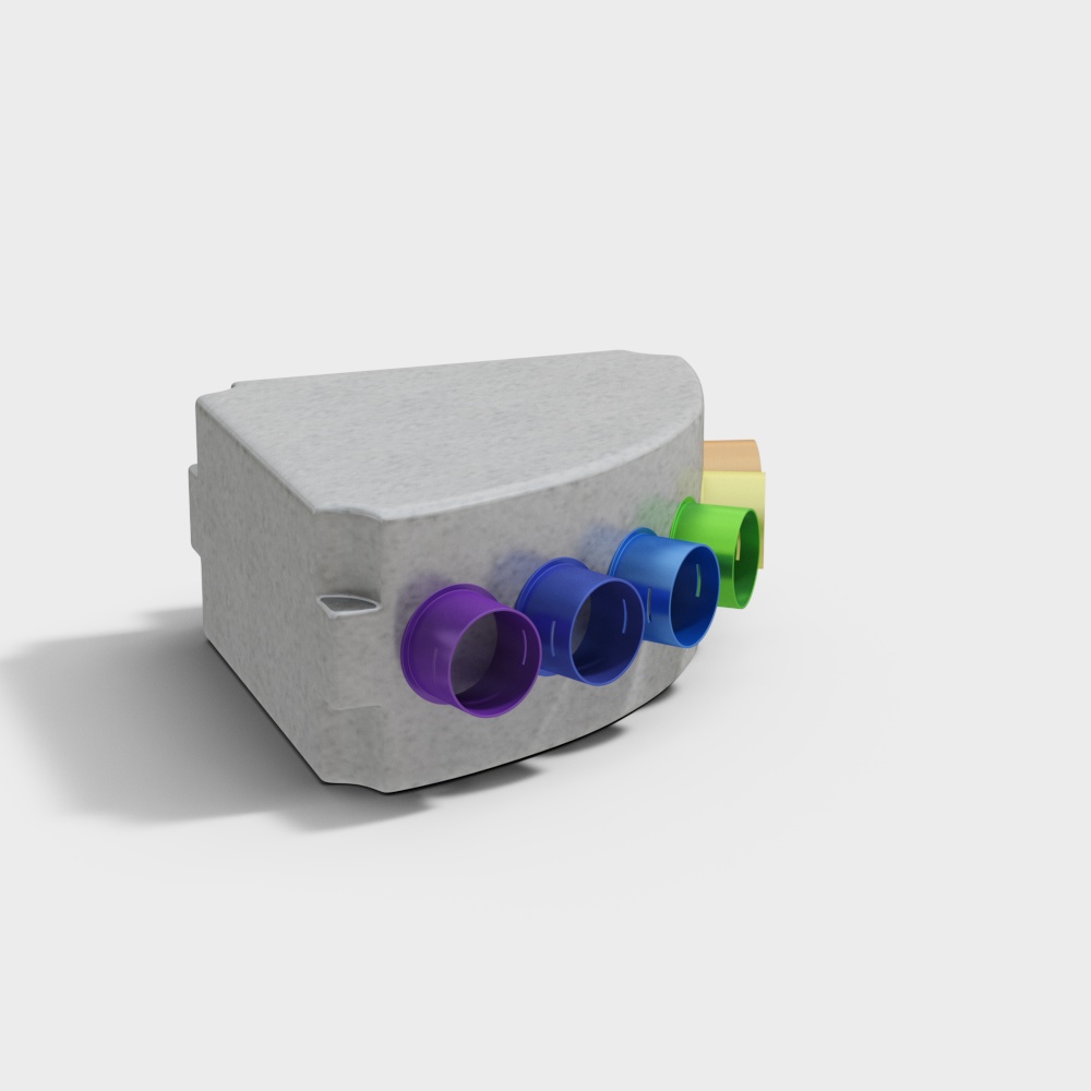 进出风口装配0430-送风3D模型