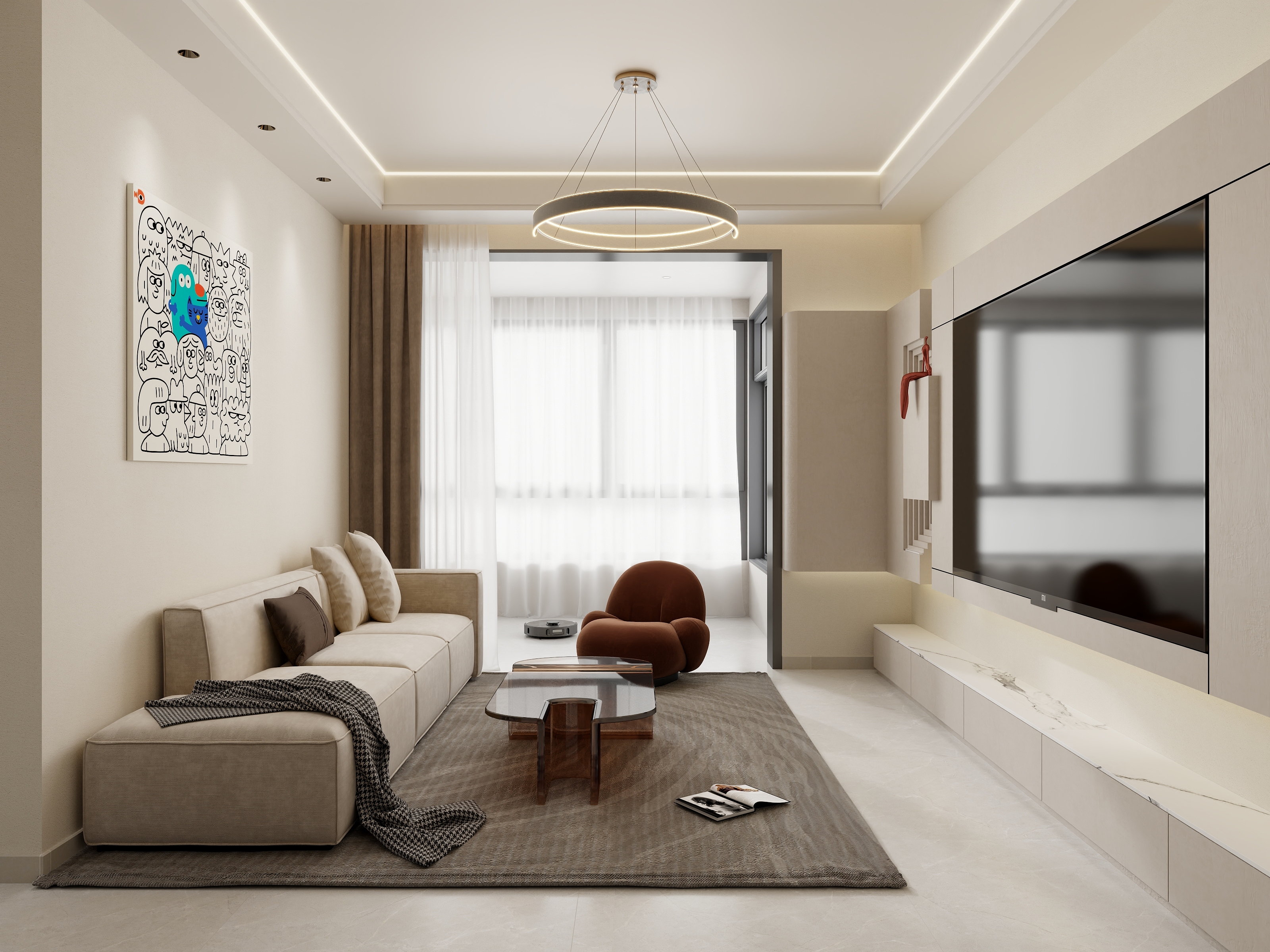 徐然-大唐新希望臻园92㎡3室-装修设计方案