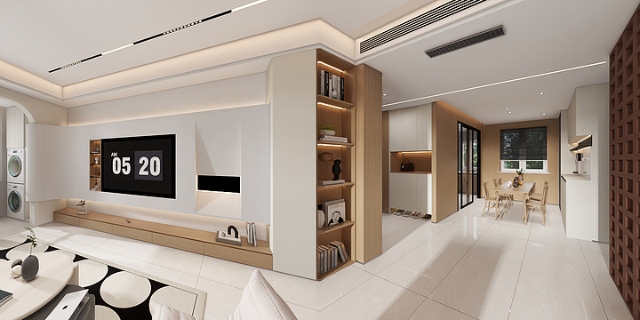 依美空间设计-慧谷风华110平三室-装修设计方案