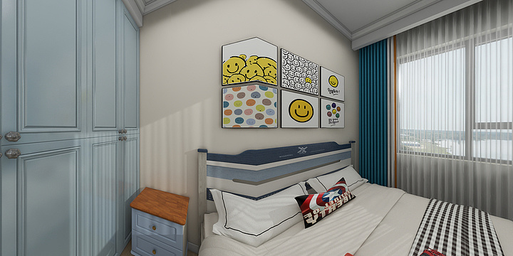 一只小蜗刘-玖熙台76平米地中海风格-装修设计方案