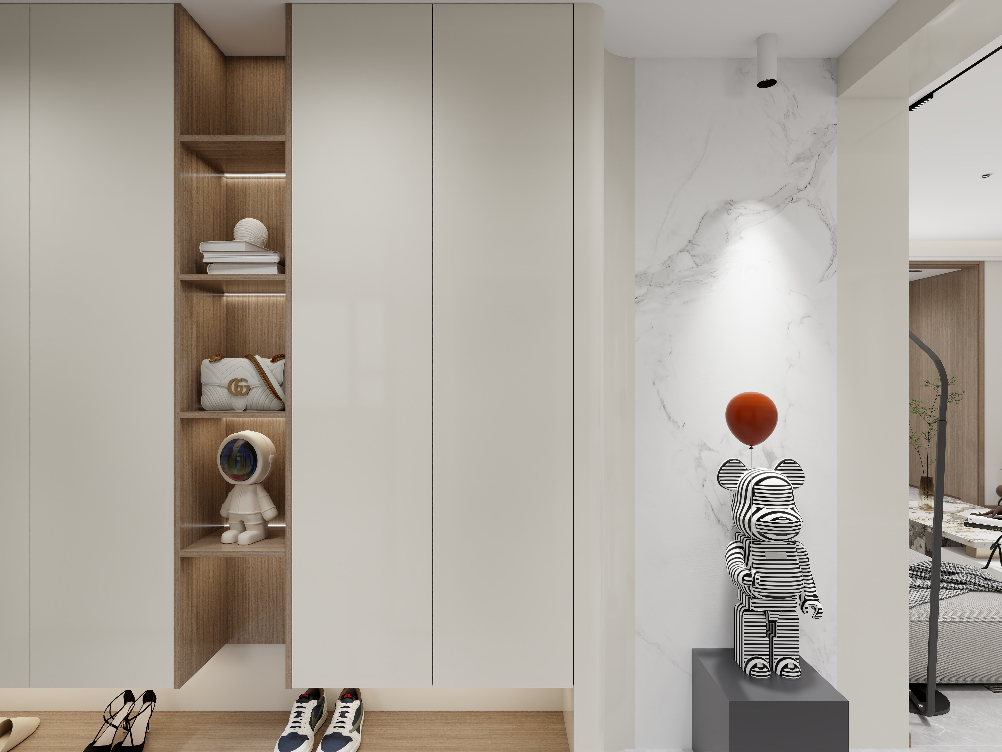 庆阳华鹤-云天山水98㎡2室-装修设计方案