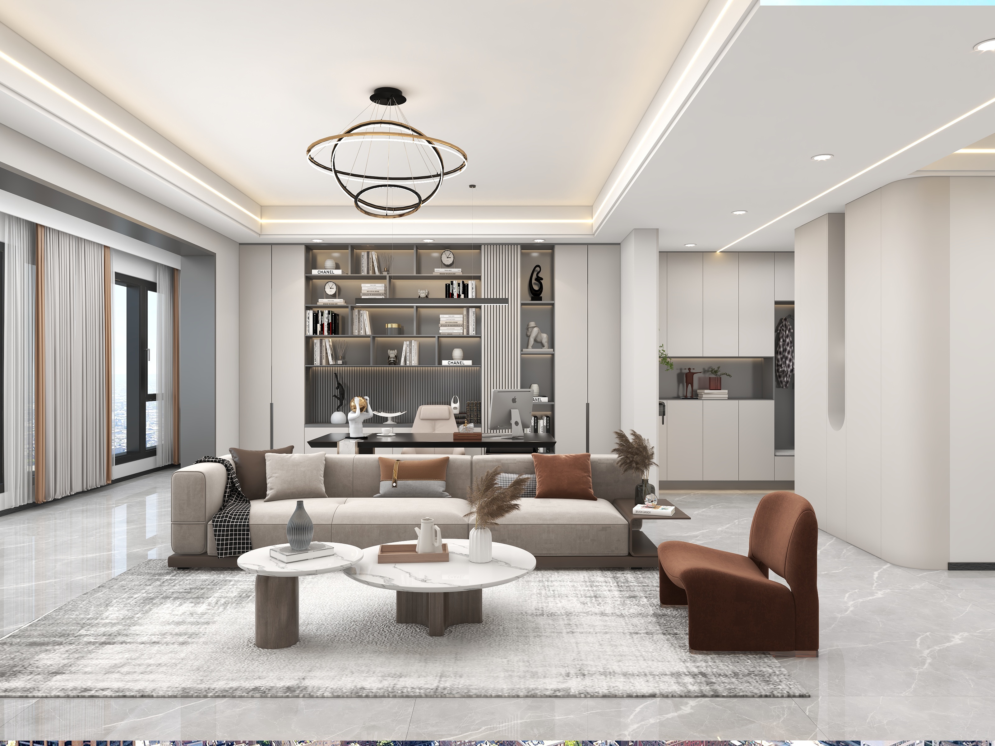 效果图ml-154㎡3室-装修设计方案