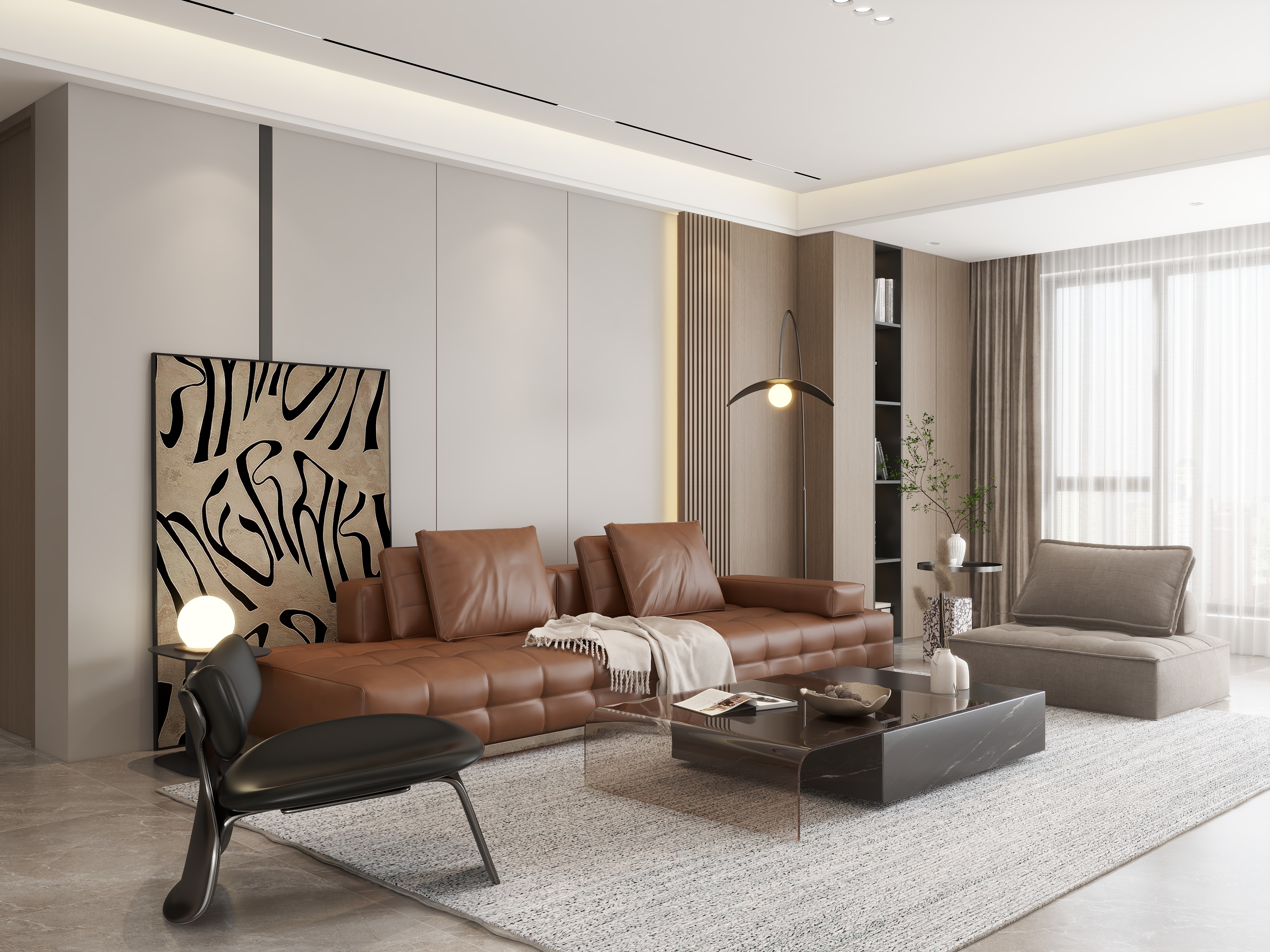 111设计效果表现-现代效果表现｜158m²两室两厅-装修设计方案