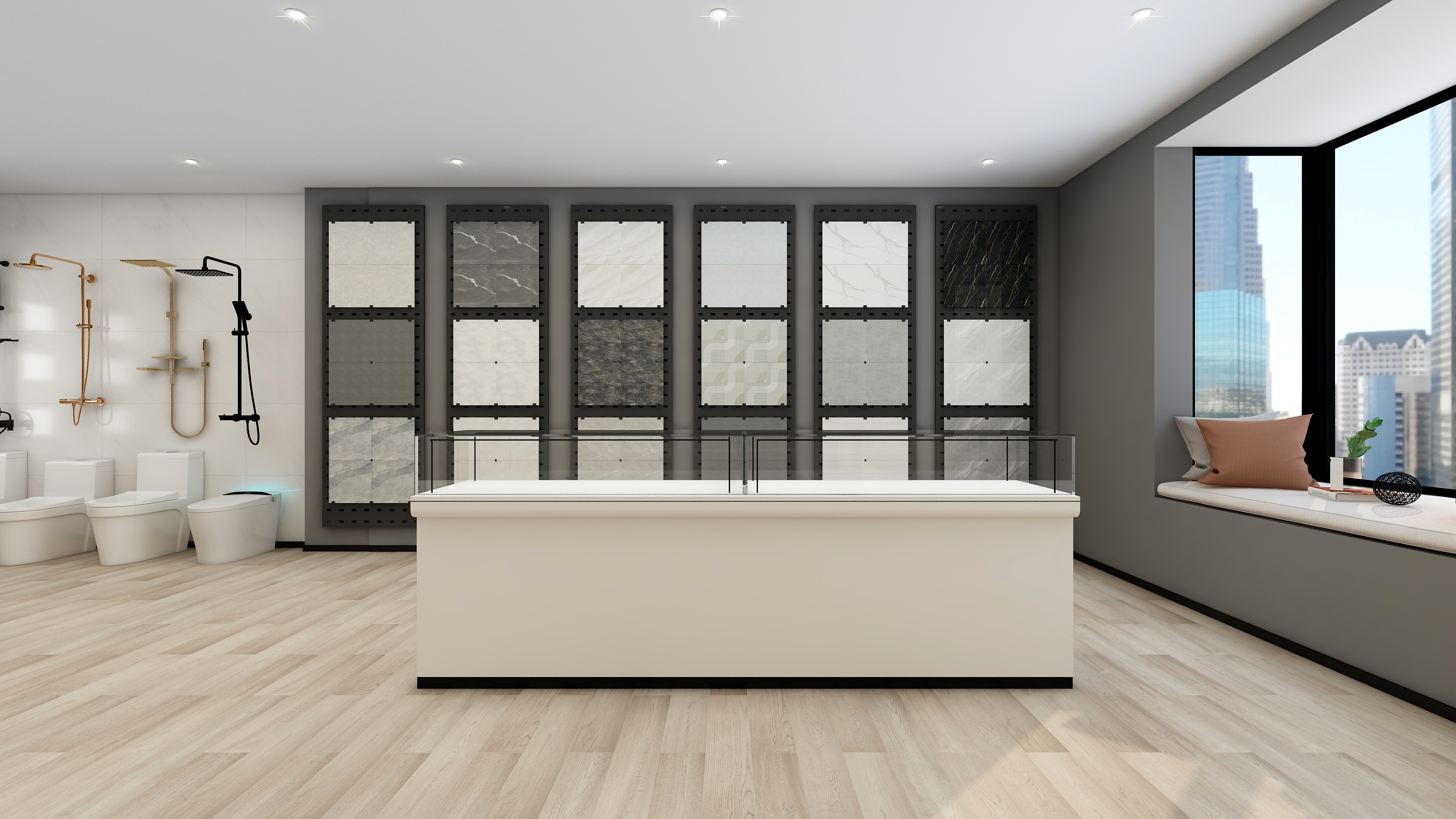 -装修公司办公室展厅装修效果图