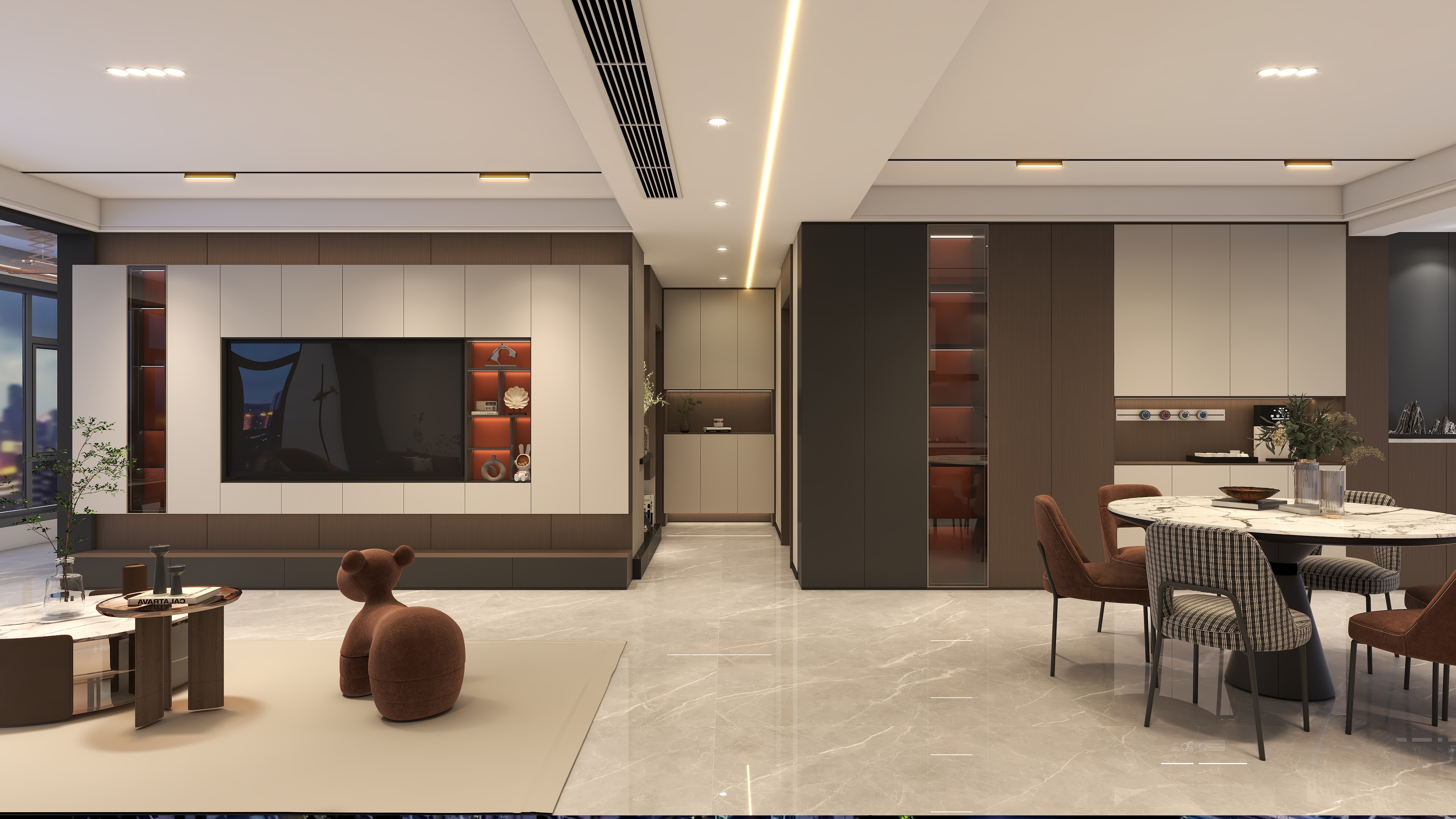 艺空间室内设计工作室ZYN-轻奢无主灯样板-装修设计方案