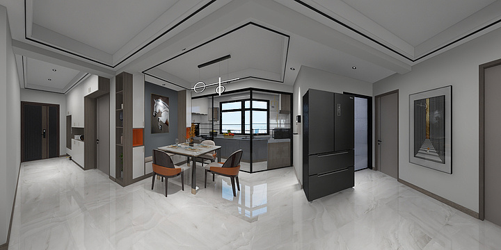 冉桂华-康盛园小区现代简约140㎡3室-装修设计方案