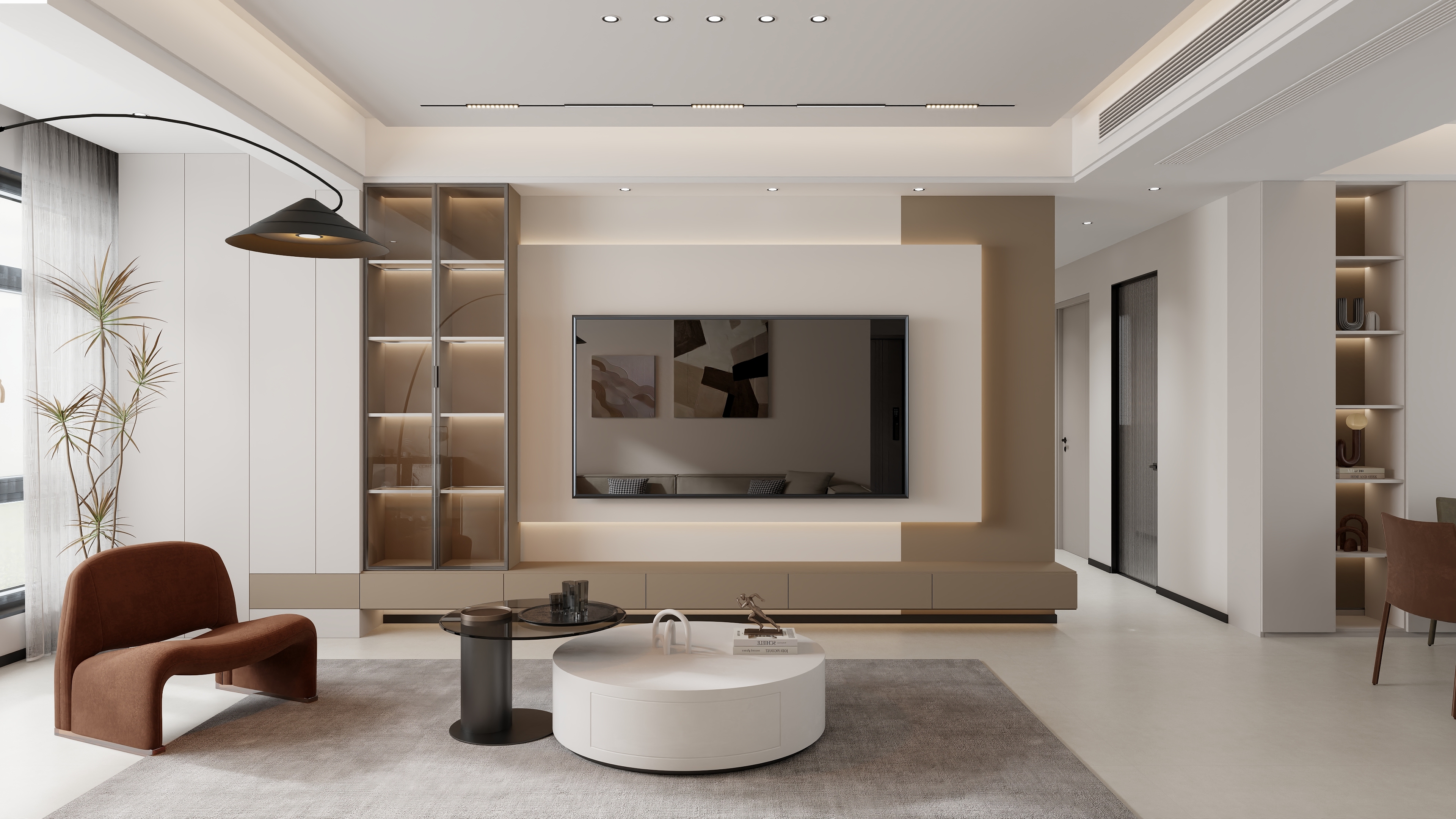 书涵|Harder-【景秀峨眉】 129m²现代混搭4室装修效果图