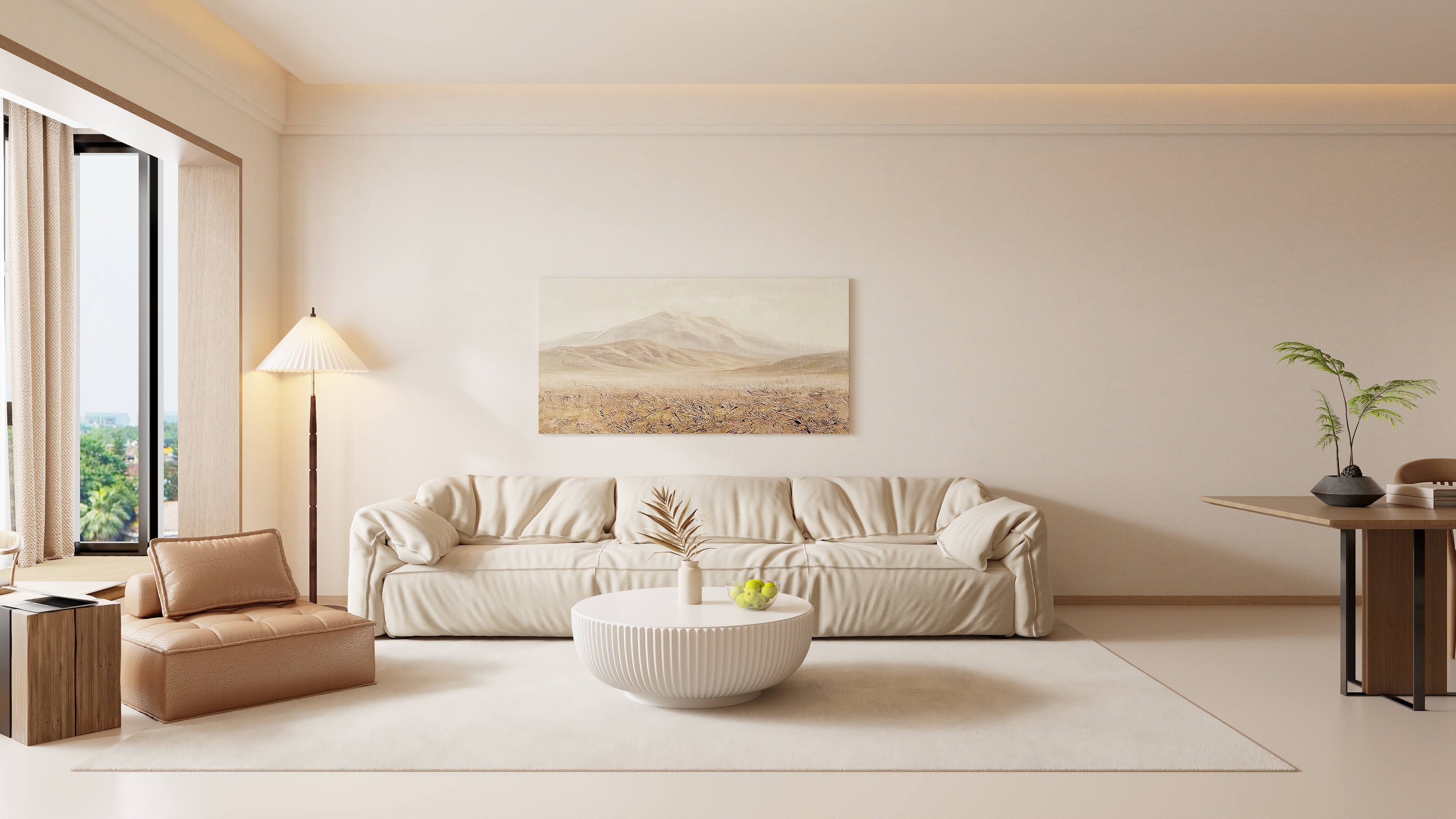 书涵|Harder-【回忆录】76m²诧季奶油风2室装修效果图