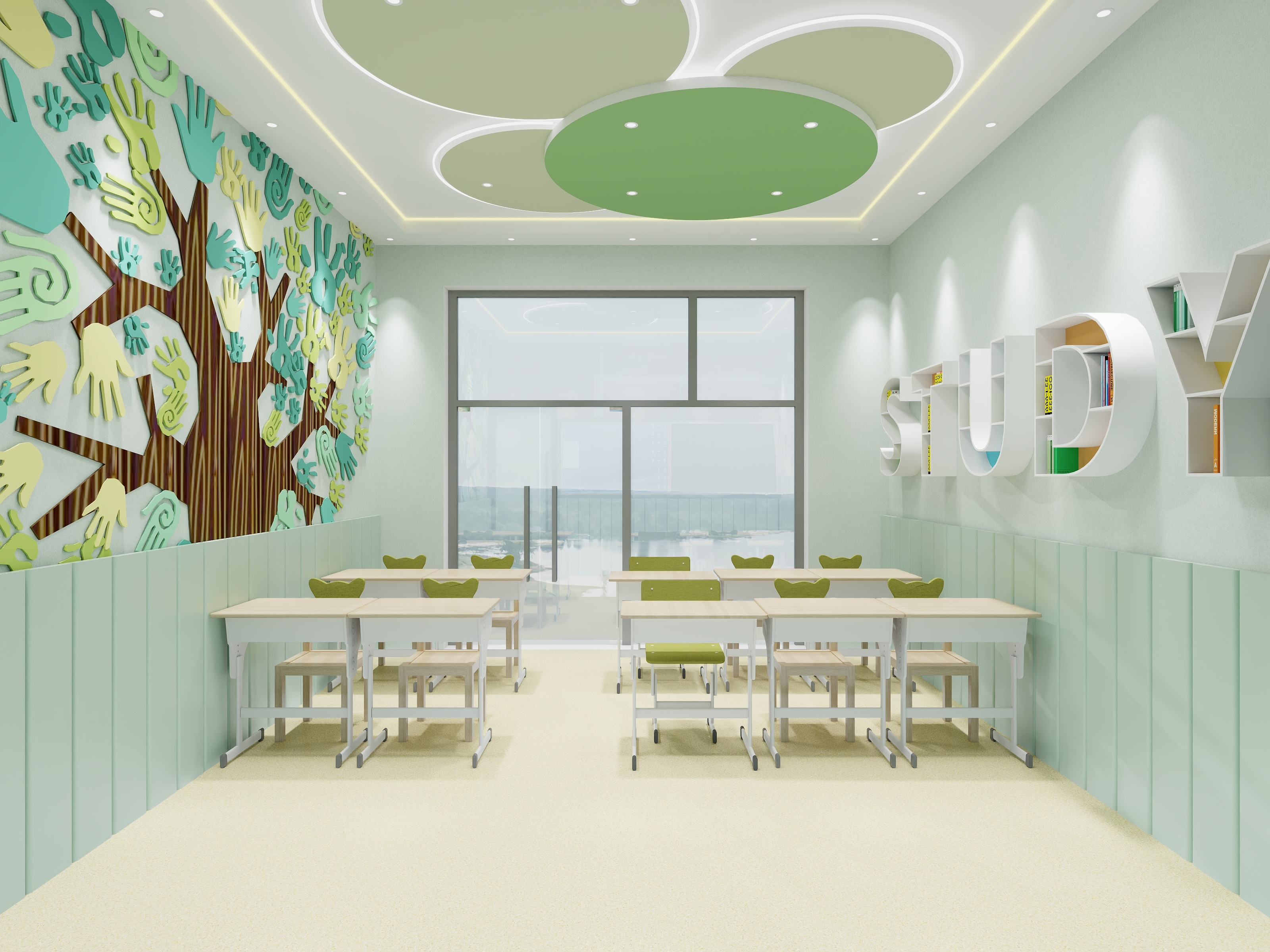 设计师李程程-东港学校二层-装修设计方案