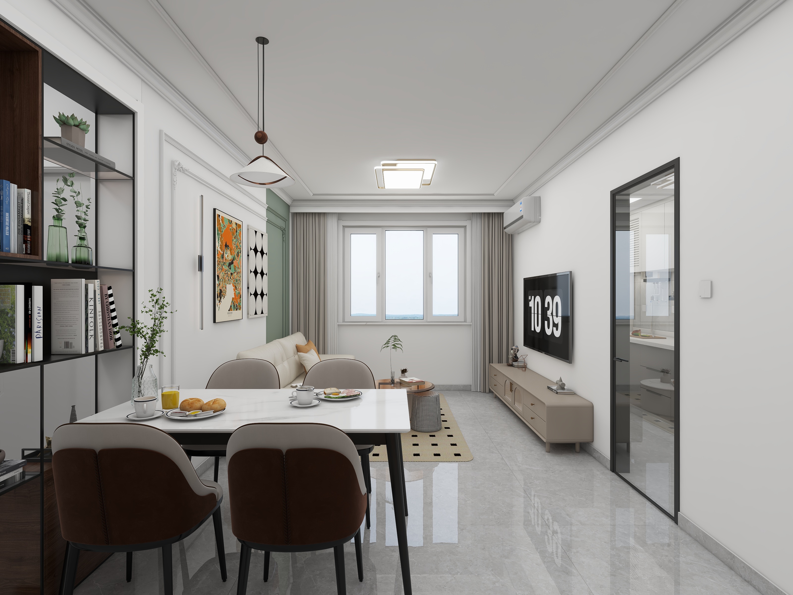 杨昆-85平两室装修效果图