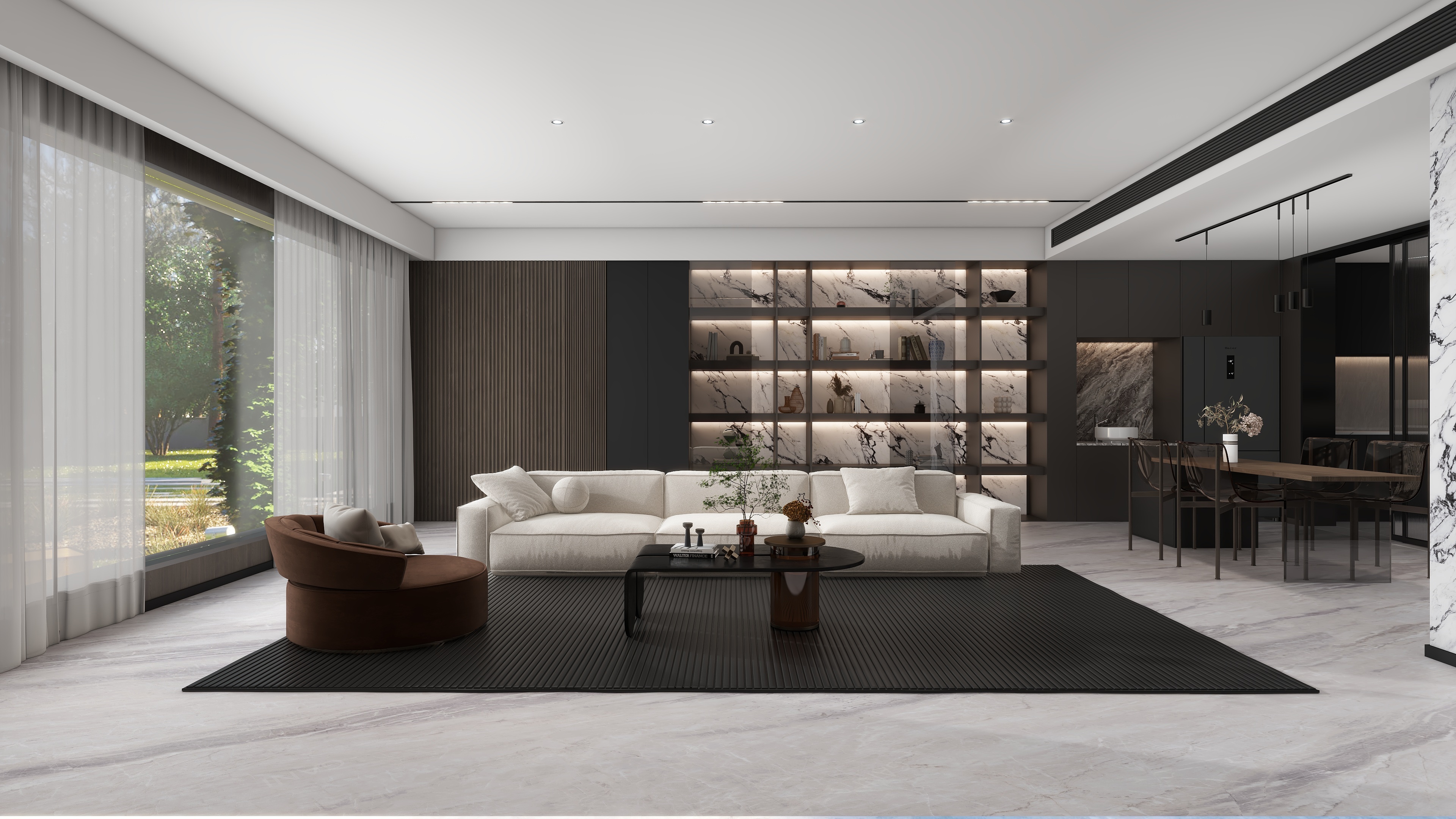 张子良H-梨园湾118㎡1室-装修设计方案