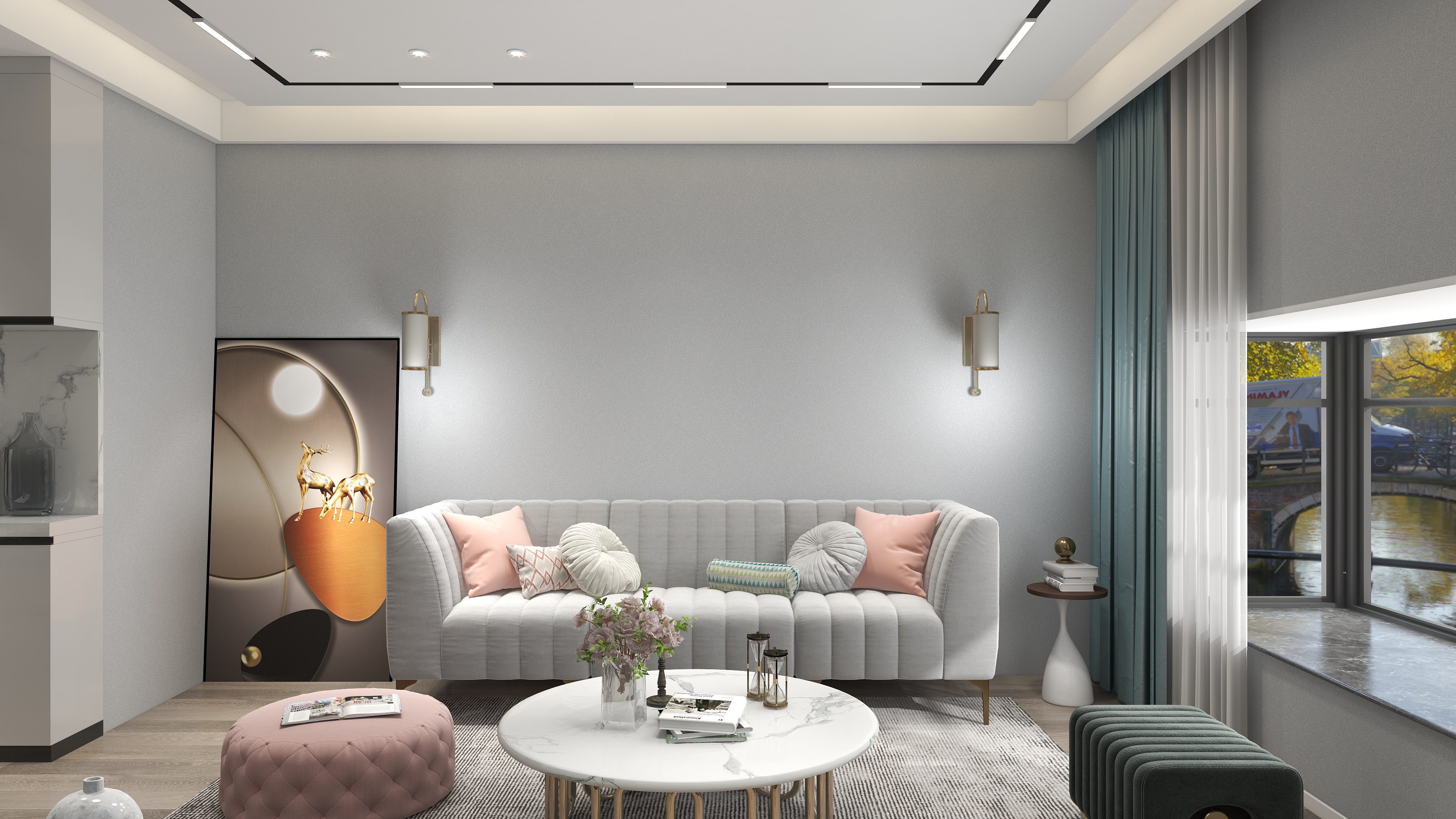 越过每一次高峰-卓越万科翡翠山晓63㎡1室-北欧轻奢-装修设计方案