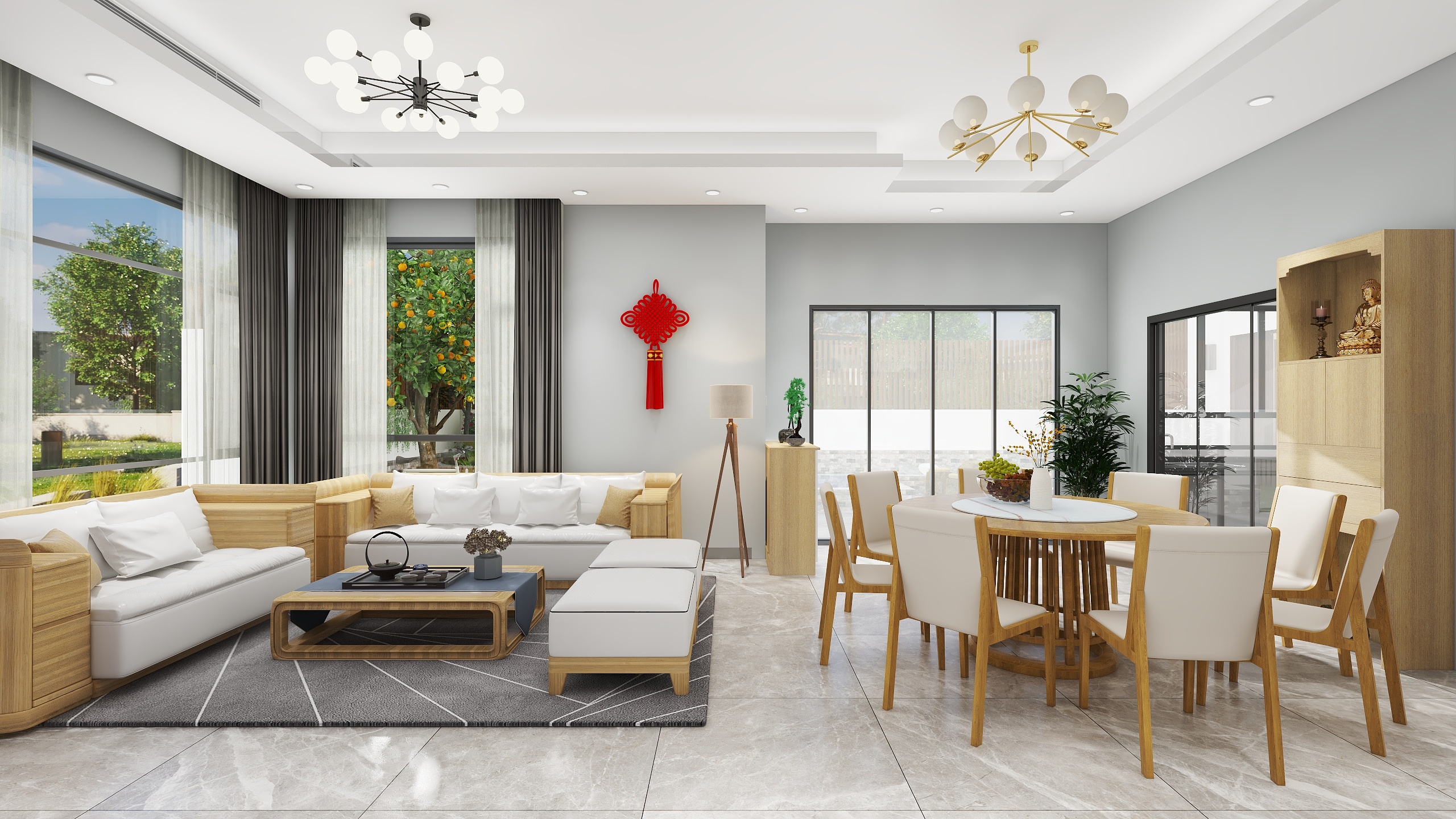 Tony雷恩-水碓村现代简约自建房284㎡6室3厅2卫装修效果图