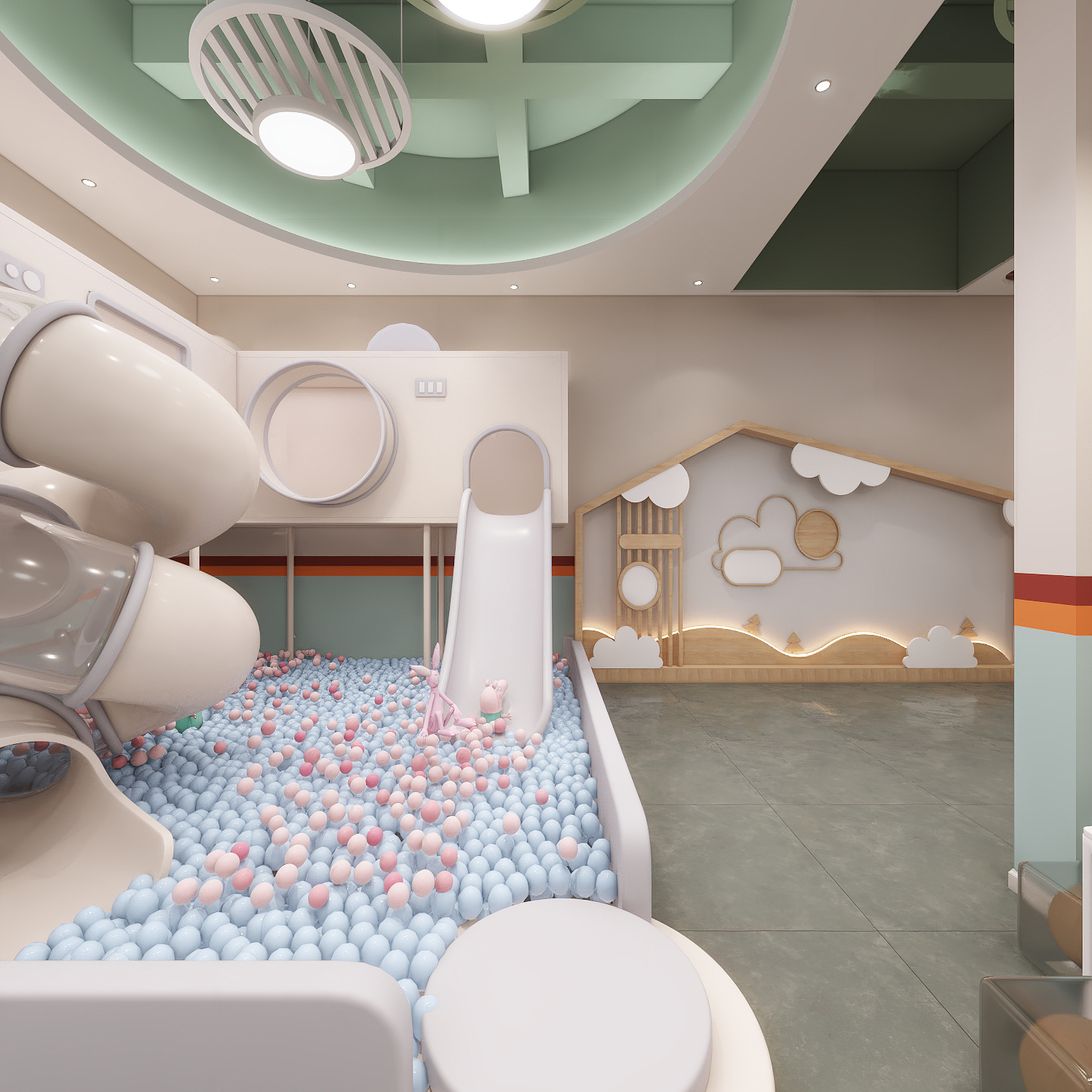 李佳洋-【工装】 儿童之家一层大厅装修效果图第5张