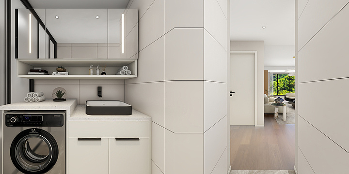 画图的羊-胡杨名饰装修128户型4-1-401-装修设计方案